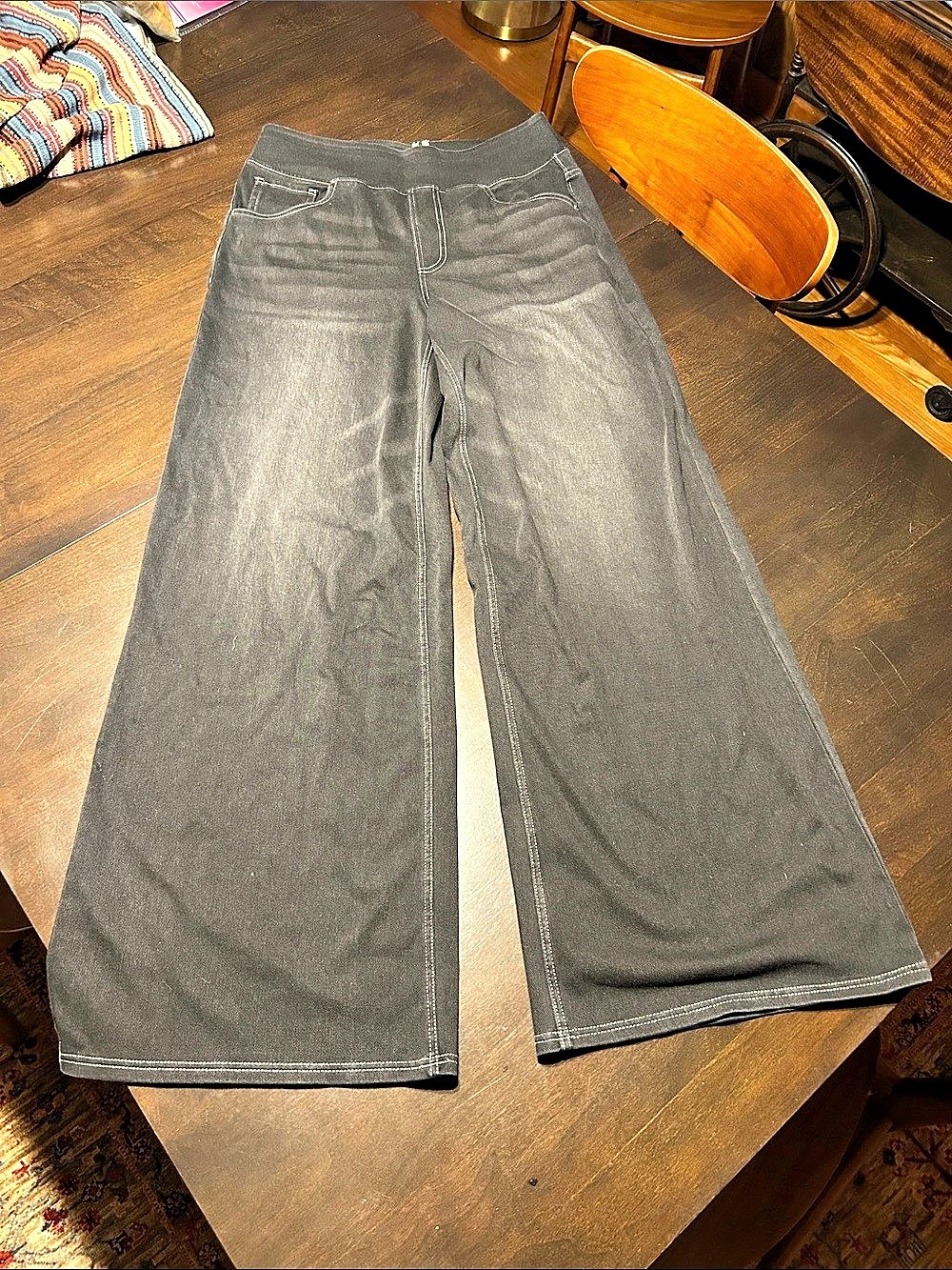Halara Flex™ Denim Wide Leg Denim Black Size Medium NWT